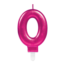 Candle Number 0  Pink